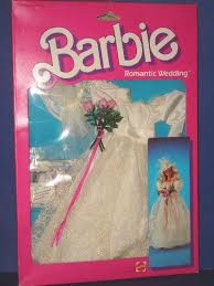 These dresses have some great creative. Barbie Doll Romantic Wedding Bride Gown Outfit Mip 1986 Mattel Vintage Barbie Dress Barbie Bridal Barbie Wedding
