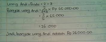 We did not find results for: Perbandingan Uang Andi Dan Badu Adalah 2 3 Sedangkan Perbandingan Uang Badu Dengan Uang Citra 2 Brainly Co Id