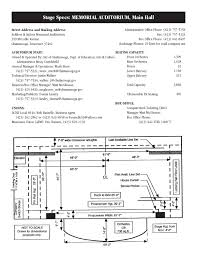 Soldiers And Sailors Memorial Auditorium Tech Sheet By
