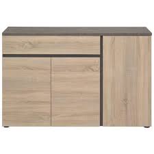 Conforama meuble salon bas rangement buffet 80okwpnx. Enfilade 3 Portes Fumay Coloris Chene Brut Et Beton Vente De Buffet Bahut Vaisselier Conforama