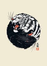 Taichi Tiger Metal Poster Print Steven Toang Displate Tiger Art Japanese Tattoo Japanese Tattoo Art