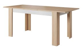 Ausziehbarer esstisch 180 x 90 cm komfort d graphit edelstahloptik. Esstisch Ausziehbar Jemmel 07 Farbe Eiche Weiss Matt 140 180 X 80 Cm B X T
