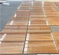 Royal Wood Grain Marble Stone Ceramic Backed Composite Stone Tiles