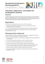 Transition Statements Information For Kindergarten Teachers Kindergarten Learning Kindergarten Teachers Kindergarten Curriculum