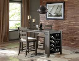 Homelegance broome 7 piece counter height expandable storage via quantiply.co. D397 32 124 3pc 3 Pc Rokane Warm Brown Finish Wood Counter Height Dining Table Set