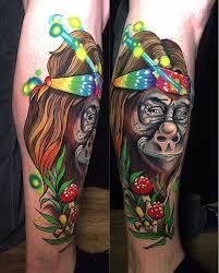 Psychedelic Sasquatch By Vongray At Electricgrizzlytattoo In Canmore Alberta Psychadelic Sasquatch Bigfoot Electricgrizzl Psychadelic Tattoos Sasquatch