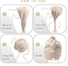 Amazon.com: Absorbent Quick Drying Towel Women's Drying Towel for All Hair  Types : Sports & Outdoors