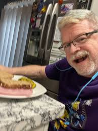 Ham, cheese, pickle and green olives! What do you say? The kids love it.