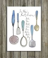 Ustensiles De Cuisine Illustration Affiche Par Lucileskitchen Cuisine Dessin Ustensile Cuisine Idee Deco Cuisine