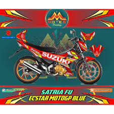 Inspirasi desain stripping body satria fu : Decal Fu 150 Striping Motor Sticker Suzuki Satria Fu Facelift Motif Ecstar Red Shopee Indonesia