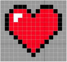 Crochet 8 Bit Heart Slouchy Whistle And Ivy Pixel Crochet Crochet Heart Pattern Valentines Crochet