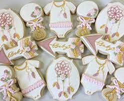 Boho Girl Baby Shower Cookies Pink And Gold Dreamcatchers Boho Baby Shower Bohemian Baby Shower Baby Shower Favors Girl