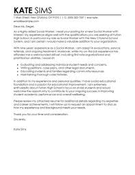 Best Social Worker Cover Letter Examples Livecareer