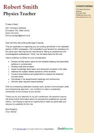 Use these tips for a cv cover letter sample. Physics Teacher Cover Letter Examples Qwikresume