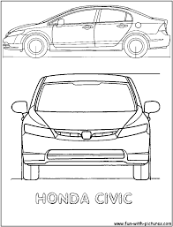 For boys and girls, kids and adults, teenagers and toddlers, preschoolers and older kids at school. Honda Civic Coloring Page