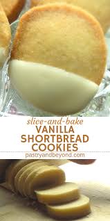 Easy Slice And Bake Vanilla Shortbread Cookies You Can Easily Make Delicious Vanilla Shortbread Cookies With Few Ingredient Yummy Cookies Cookie Recipes Baking