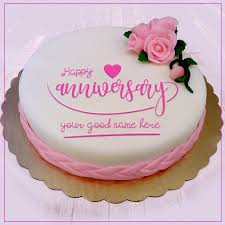Name Edit Free Doraemon Birthday Cake With Name Happy Wedding Anniversary Cake With Name Happy Anniversary Cakes Happy First Wedding Anniversary Anniversary Cake With Name
