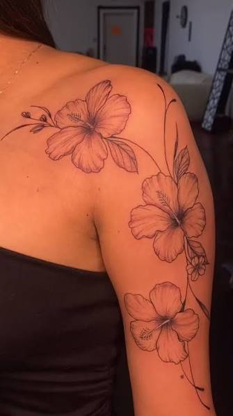 Tribal Hibiscus Tattoo Ideas