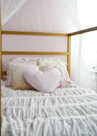 That worn or antique look is so gorgeous in bedrooms and the look is really easy to get. Make Shabby Chic Glam Kids Bedding Little C S Bedroom Makeover Progress For The Orc The Diy Mommy