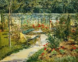 Peruckenalarm in versailles diese figuren gab es wirklich. Edouard Manet Bank Im Blumengarten Von Versailles Kunstdruck Leinwandbild