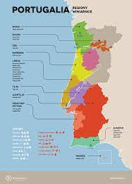 Sprawdź położenie portugalii na mapie europy. Portugalia Plakat Z Mapa Regionow Winiarskich Kondrat Wina Wybrane