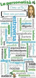 La Personalita Vocabulario Italiano Palavras Em Italiano Aprender Italiano