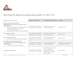 port chart for ikelite housing for sony alpha 7 ii 7r ii