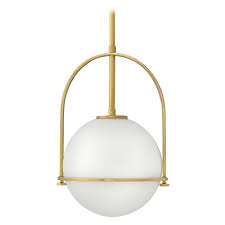 Somerset Heritage Brass Pendant Light With Globe Shade 3407hb Destination Lighting