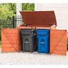 5 ft. 2-inch x 2 ft. 10-inch x 4 ft. Cypress Horizontal Refuse Storage Shed  Leisure Season
