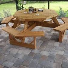 Moe Picnic Table In 2020 Wooden Picnic Tables Picnic Table Rustic Furniture