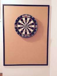 Use A Big Cork Board To Mount Behind A Dart Board Protect The Wall Dart Board Backboard Dartboard Surround Dart Board Wall