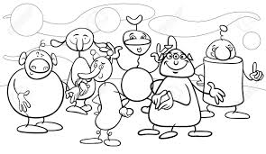 We offer you coloring pages that you can either print or do online, drawings and drawing lessons, various craft activities for children of all ages, videos, games, songs and even wonderful readings for bedtime. Black And White Cartoon Illustrations Of Fantasy Funny Characters Royalty Free Cliparts Vectors And Stock Illustration Image 30145851