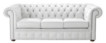 Each piece of our chesterfield sofas are made using the best available products, using solid seasoned beach wood and individually placed serpentine springs to. White Leather Chesterfield 3 Seater Sofa Designersofas4u