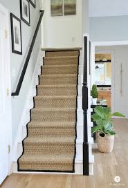 There aren't many staircases that couldn't benefit from a dash & albert stair runner rug. Painted Staircase Makeover With Seagrass Stair Runner