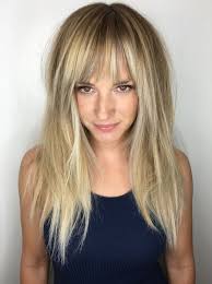 Getting bangs can be a fun and exciting way to update a hairstyle. Shoulder Length Long Bob Haircut With Curtain Bangs Novocom Top