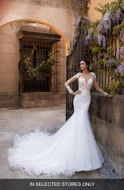 The pronovias collection features a wide range of styles and silhouettes, and each dress is designed with careful attention to craftsmanship and construction so as to ensure an exceptional fit. Pronovias Dione Long Sleeve Lace Mermaid Wedding Dress Nordstrom