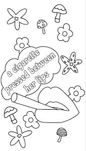 Aesthetics for girls hello kitty. Sublime Badfish Floral Coloringpage Coloringbook Color Printable Cute Coloring Pages Indie Drawings Free Coloring Pages