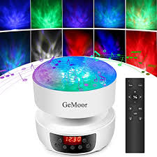 Gemoor Night Light For Kids Ocean Wave Projector Night Light Projection Lamp Light Show With