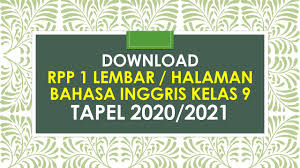 Jual buku terbaru lks pr kelas 9 intan pariwara jakarta selatan. Rpp Daring 1 Lembar Bahasa Inggris Kelas 9 Tapel 2020 2021 Beritapppk Com