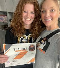 Congrats to our Teachers of Quarter 1! Crystal Binns is the Elem award  winner & the MS is Jill Hatten. Thank you to Mindy Cochran, local realtor,  for the awards which are