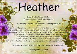 Heather Have A Happy Day Heathers Names With Meaning