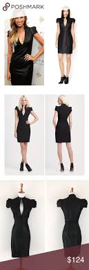 Black Halo Hanna Mini Dress Metallic Black 4 Nwot Nwt Black Halo Dress Fashion Clothes Design