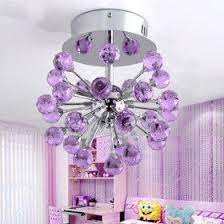 Venetian plaster accented with hand painted glass fixture. Purple Glow Oh I Want One Of These Crystal Ceiling Light Purple Ceiling Ceiling Lights
