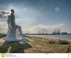 Men at sea or man meets the sea (danish: Manner An Den Seekolossalen Skulpturen Nahe Esbjerg Beherbergten In Danemark Stockfoto Bild Von Statue Grenzstein 77662012