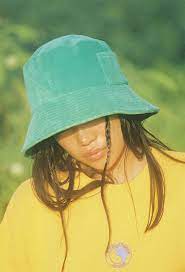 Wave Bucket Green Terry Indie Hair Indie Hairstyle Grunge Hair