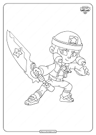 Leaping high, el primo drops an. Printable Brawl Stars El Primo Pdf Coloring Pages