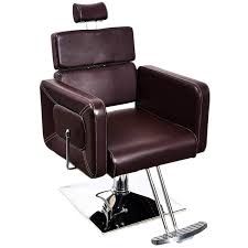 Barberpub Recliner Hydraulic Adjustable Barber Chair Salon Equipment Overstock 21656527 Brown