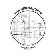 T Shirt Map Badge Of San Bernardino California Hebstreits Sketches Tee Shirt Print Printed Shirts Badge