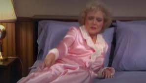 I don't think lying is really a good idea. Pink Silk Floor Length Robe Of Rose Nylund Betty White In The Golden Girls Season 01 Episode 03 Spotern