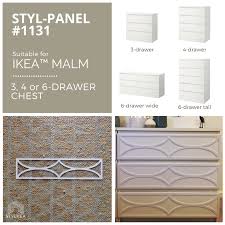 6 drawer dresser white 63 3 8x31 7 8 in 2020 bedroom chest. Styl Panel Kit 1131 To Suit Ikea Malm 3 Or 4 Or 6 Drawer Chest What S Your Style Hamptons Classic Bo Ikea Malm Painting Ikea Furniture Ikea Malm Dresser